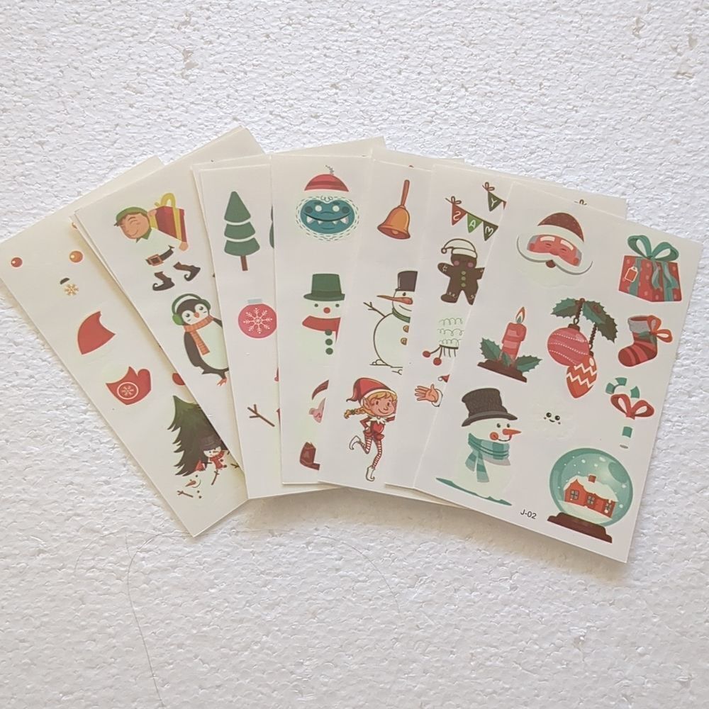 10 Sheets Christmas temporary tattoos SEALED